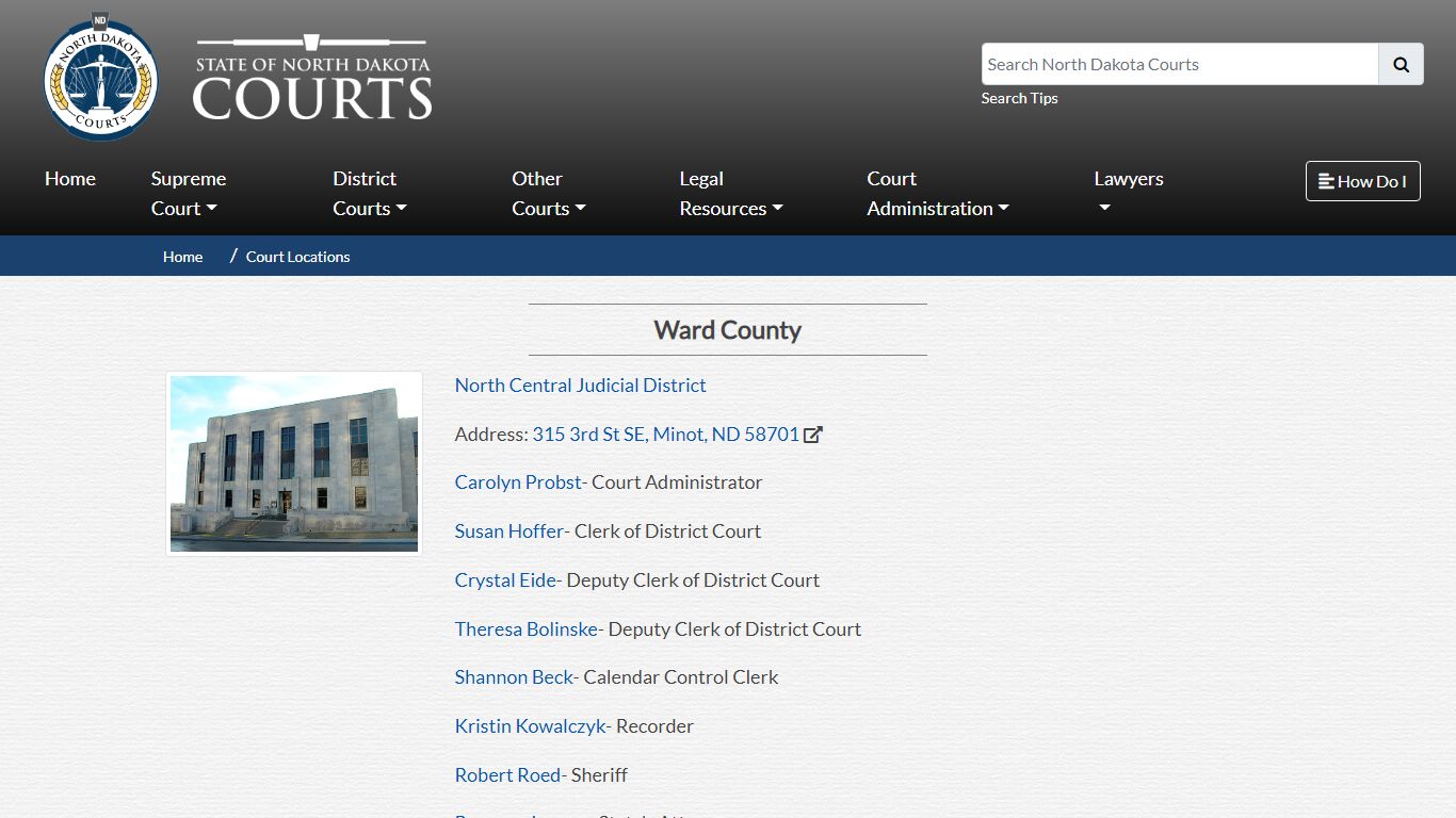 North Dakota Court System - Ward County - North Dakota Supreme Court